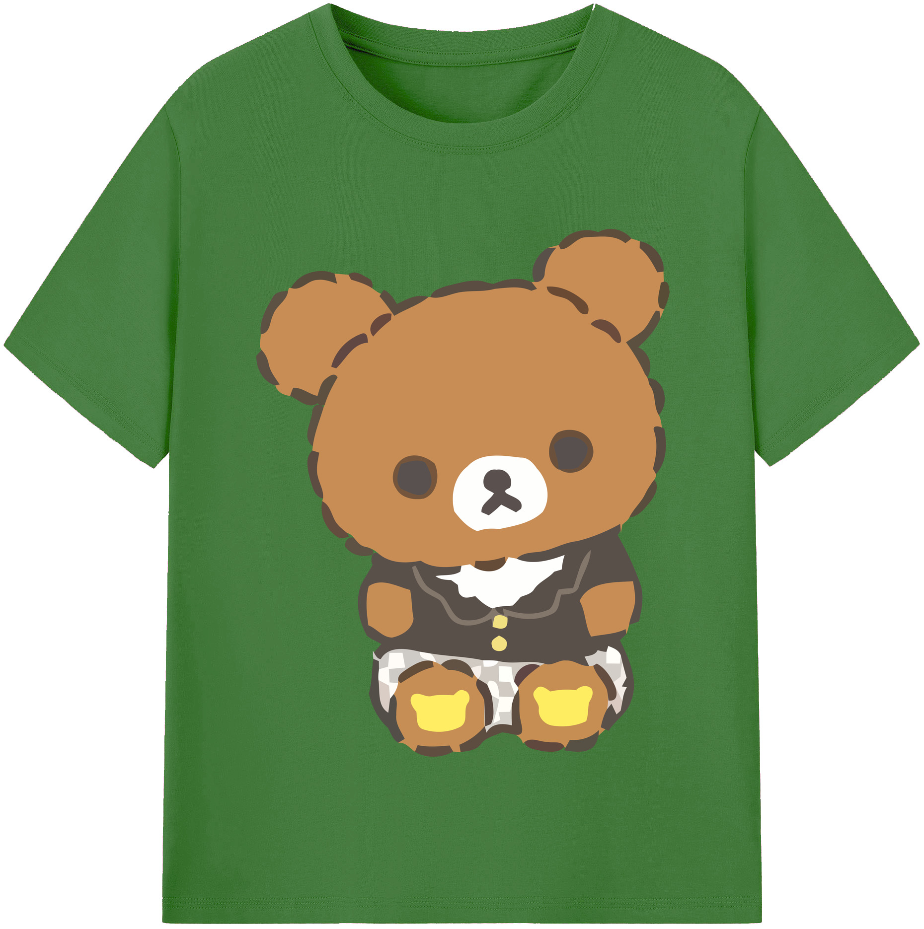（画像用） リラックマ リラックマ キイロイトリ Rilakkuma Korilakkuma Kiiroitori レディースカジュアルプリントTシャツ（綿100％）